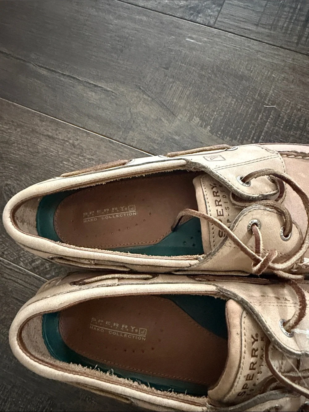 Sperry Men's Two-Eye Leather Boat Shoes in Light Brown
